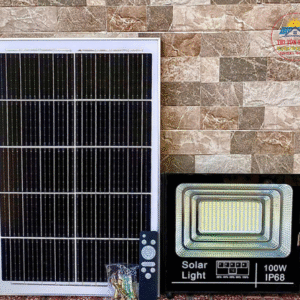 Đèn Năng Lượng Mặt Trời 100W, IP66, Kèm Remote