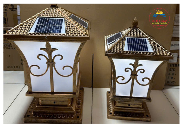 Đèn Trụ Cổng Năng Lượng Mặt Trời Hình Tháp